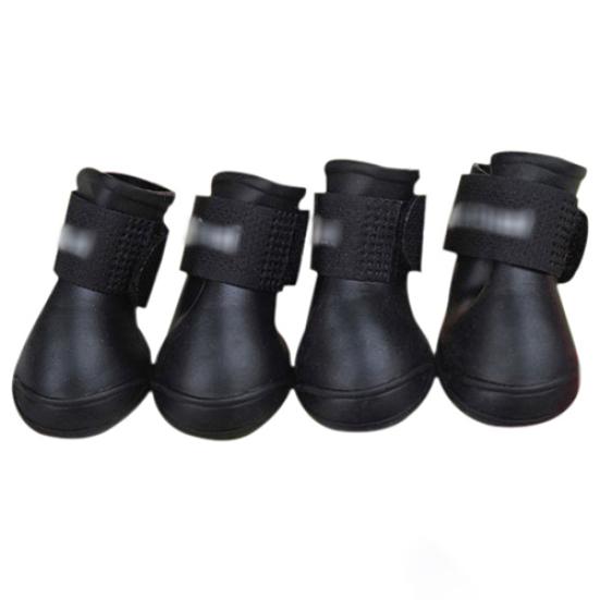 4Pcs Pet Shoes Dog Waterproof Rain Boots Booties Rubber Shoes Candy Colors