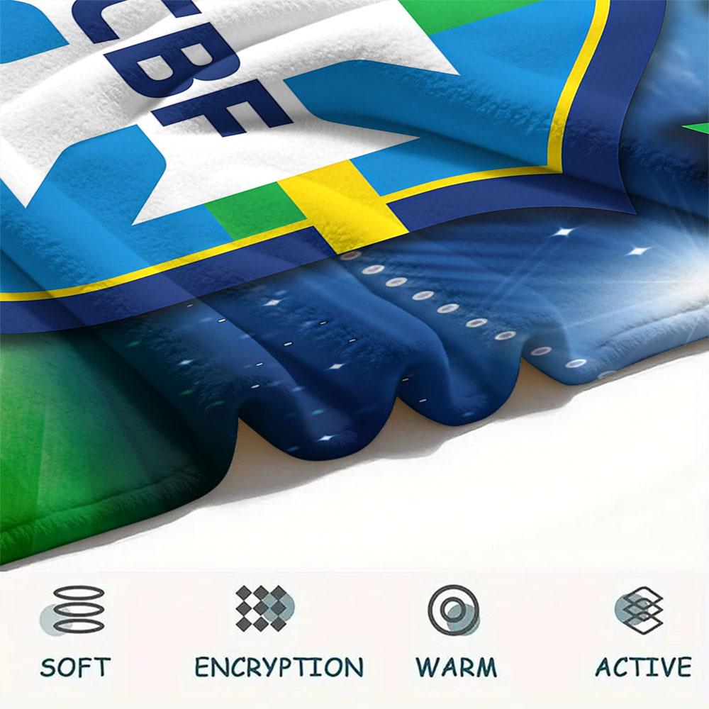 Brazil National Team CBF Printed Flannel Blanket, soft throw for bedroom sofa, washable,soccer fan merchandise, great gift.