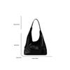 Women's Black Shoulder Bag Soft Inside And Outside Textured Quality Workmanship And Soft Faux Leather Hand Bag