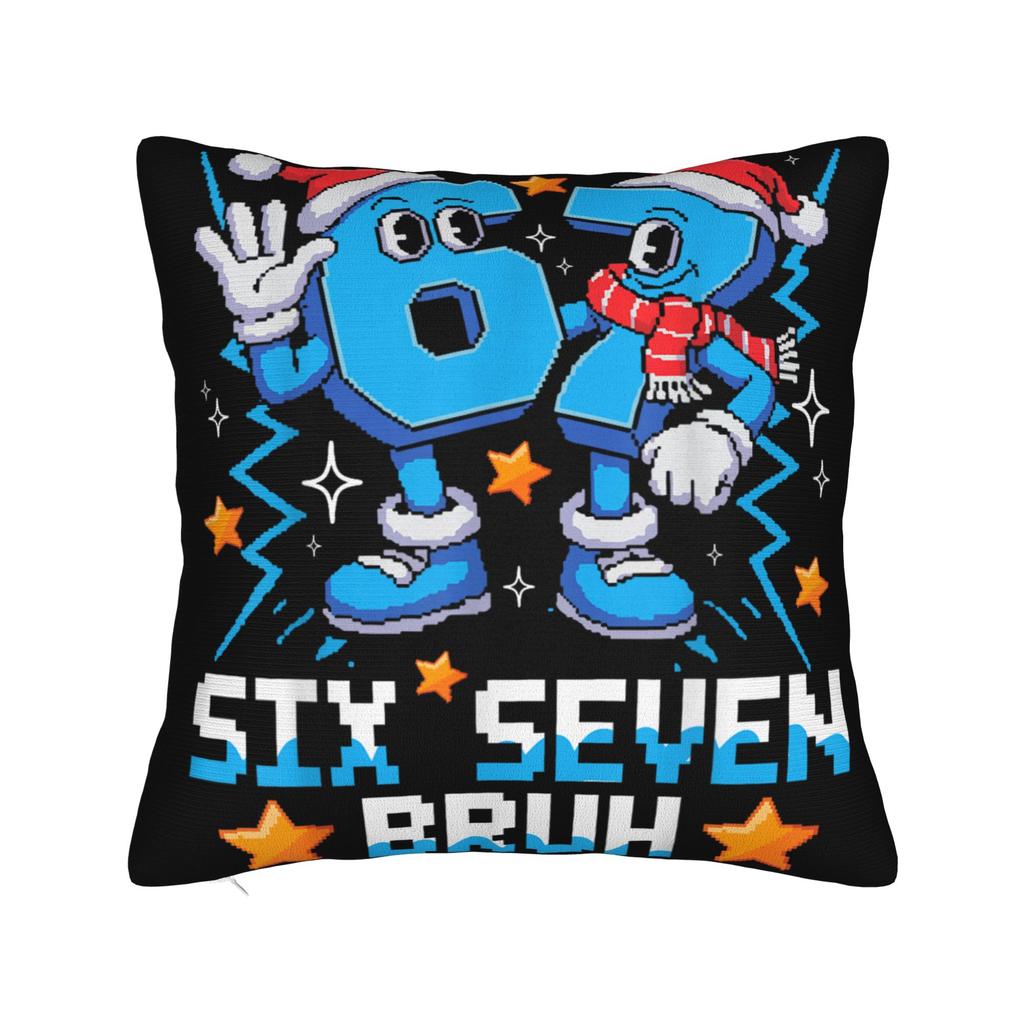 67 Шесть Семь 6-7 Забавная Итальянская Мем-Подушка для Мозга Наволочка Мягкая Наволочка Милая Забавная Наволочка для Дивана Спальни Домашний Декор