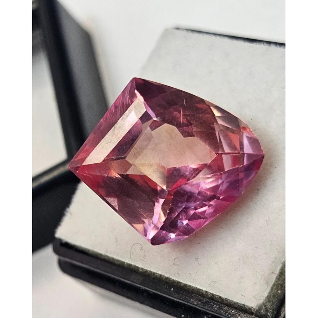 Natural Padparadscha Sapphire 16-17 Ct Fancy Cut Beautiful Loose Gemstone