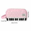 With Handle Polka Dot Pencil Pouch Large Capacity Pen Bag Kawaii Piano Pencil Case  School Bag