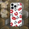 Red Sexy Lips Phone Case For iPhone 17,16,15,14,13,12,11,Mini,Pro,E,MAX White Candy Matte Shockproof Cover