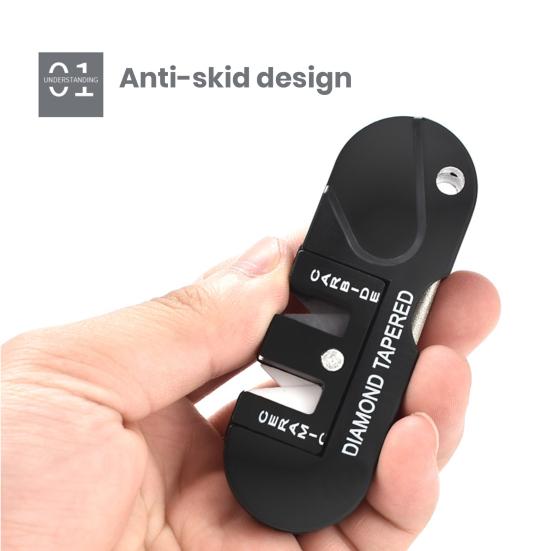 Карманный точильный инструмент для улицы, высокая твердость, алмазный материал, мини-точилка для ножей, портативная шлифовка рыболовных крючков, многофункциональный инструмент для заточки ножей