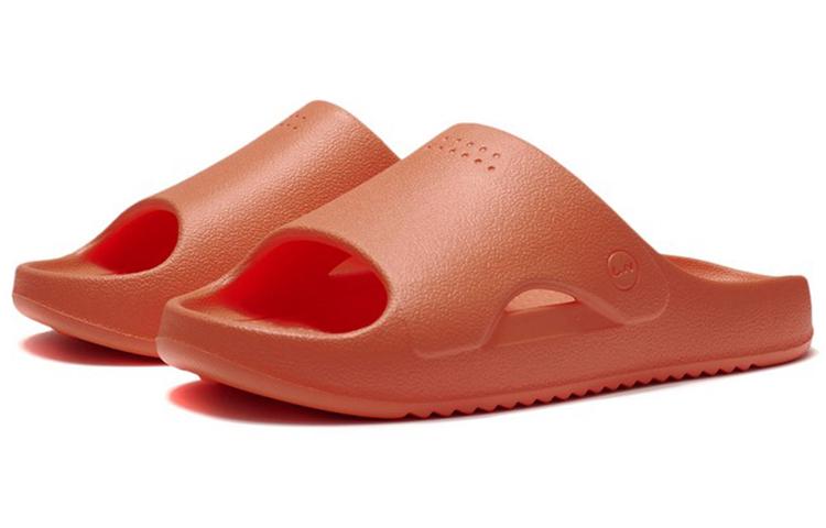 Li Ning Резиновая подошва EVA Тихие шлепанцы Мужские Оранжевые AGAS029-2