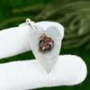 Sterling Silver Natural Pink Tourmaline Rough Anniversary Trendy Pendant Jewelry