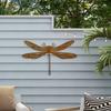 Dragonfly Silhouette Stake Garden Fence Decoration Rust Crafts Multifunctional Statue Decorative
