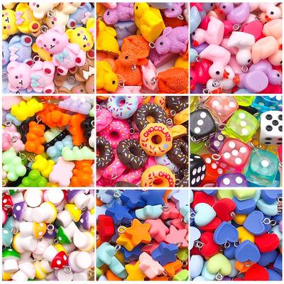 Смола Утка Гриб Пончик Медведь Подвеска DIY Серьги Брелок Аксессуары