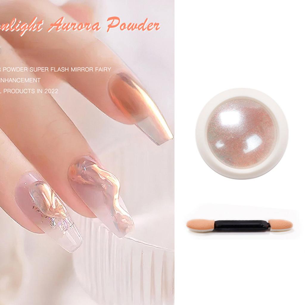 Mirror Chrome Nail Powder Metallic Holographic Chrome Nail Powder Mirror Nail Chrome Powder for Manicure Nail Art Decors