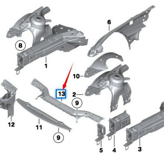 51647219320 BMW Z4 E89 Radiator Lateral Link