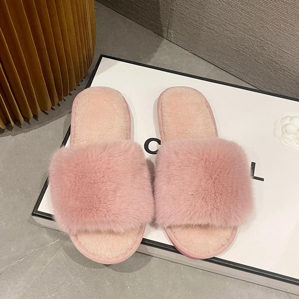 Модные зимние женские зимние домашние пушистые тапочки нескользящие повседневные домашние туфли на плоской подошве женские шлепанцы теплая обувь однотонные