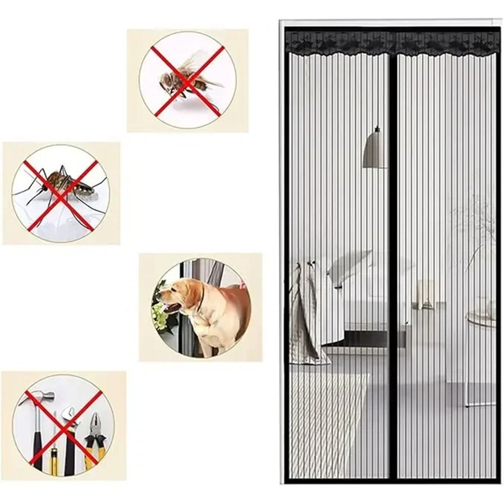 Without Noise Magnetic Mosquito Net Breathable Mesh Door Curtains Air Conditioner Room