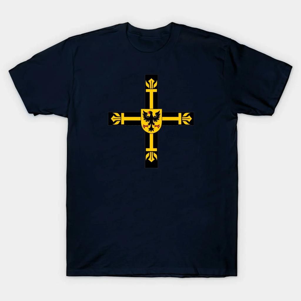 Cheavyweight streetwear German Order Teutonic Knights CrossShort Sleeve 100% Cotton Casual shirts Loose Top Size S-5XL clothes
