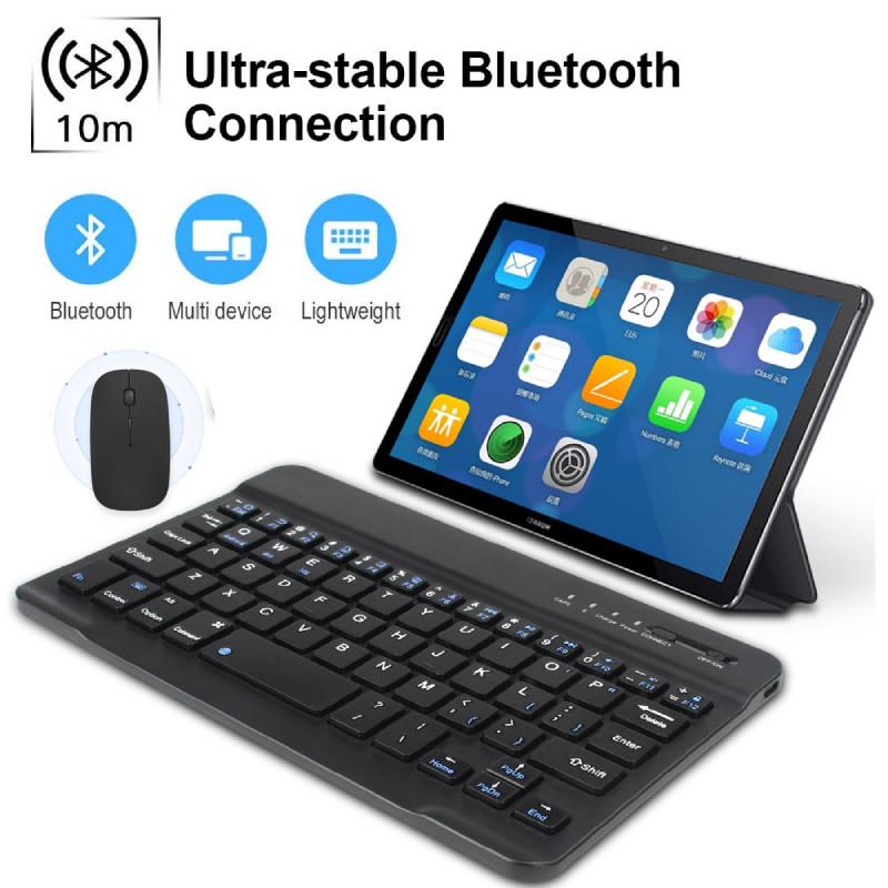 Wireless Bluetooth Keyboard And Mouse Set With Multilingual Support For Arabic Spanish French And Russian Devices