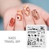 Nail Art Stamping Plate Travel 009 Zebra Elephant Lion Tribal People Pattern Nail Template Manicure Beauty Tools