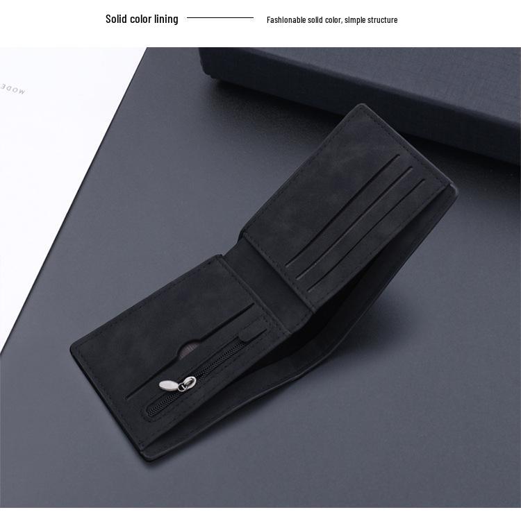 Мужской короткий кожаный кошелек - В наличии