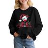 Kids' Fashion Loose-Fit Casual Long-Sleeve Christmas Print Oversized Crewneck Sweatshirt