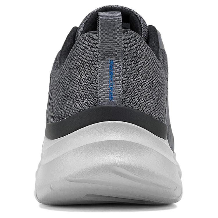 Skechers Спортивные мужские простые удобные прочные дышащие упругие низкие повседневные кроссовки Мужские кроссовки Серый 8790233-CCBK