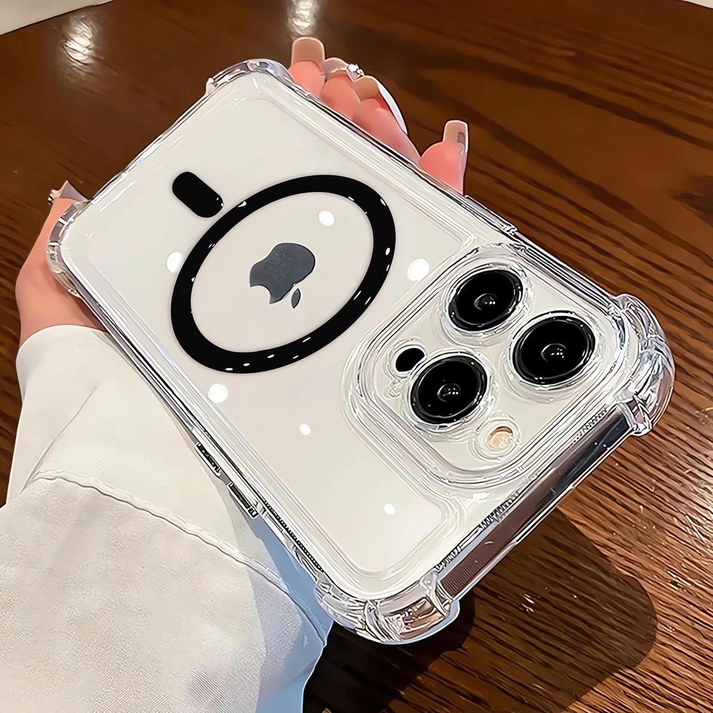 iPhone 16 Pro Max Anti-Drop Magnetic Case with Full Wrap Silicone for iPhones 13-15