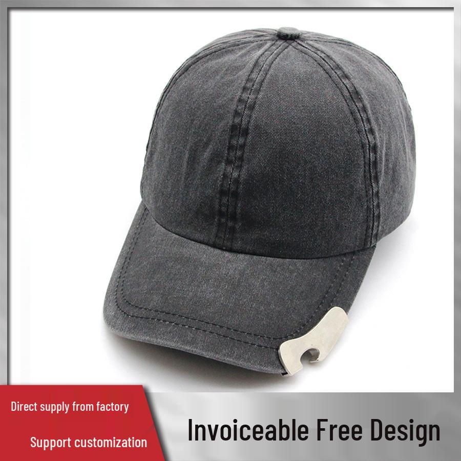 Customized Grey Premium Cotton Beer Festival Hat with Bottle Opener