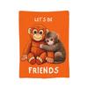 Ultimately I Have to Be Brave Lonely Punch Monkey Fleece Throw Blanket  Blankets for Home Travel Super Soft Plush Thin Quilt,