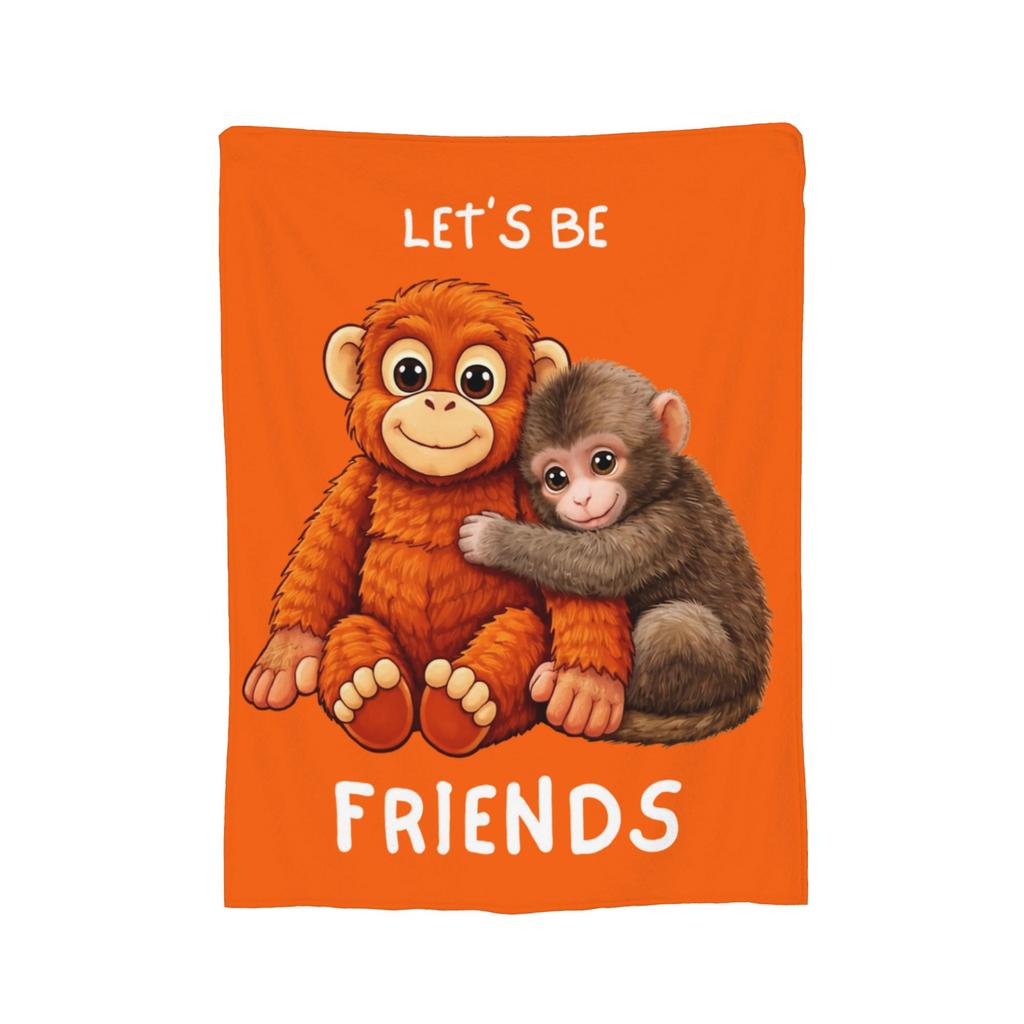 Ultimately I Have to Be Brave Lonely Punch Monkey Fleece Throw Blanket Blankets for Home Travel Super Soft Plush Thin Quilt,