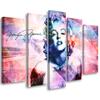 Five Piece Picture Canvas Print Marilyn Monroe Colour