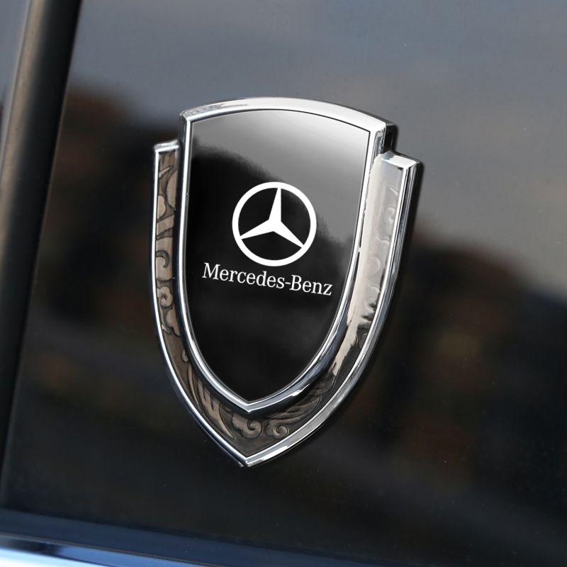 3D Metal Car Side Fender Trunk body Emblem Badge sticker For Mercedes Benz W203 W204 W205 W210 W211 W212 W221 W222 CLS CLA CLK ON2