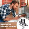 Угловой кран Экстрактор сломанного провода Кран Обратная резьба Водопроводная труба Сломанная головка трубы Винт Извлечение Инструмент для ремонта ванной комнаты