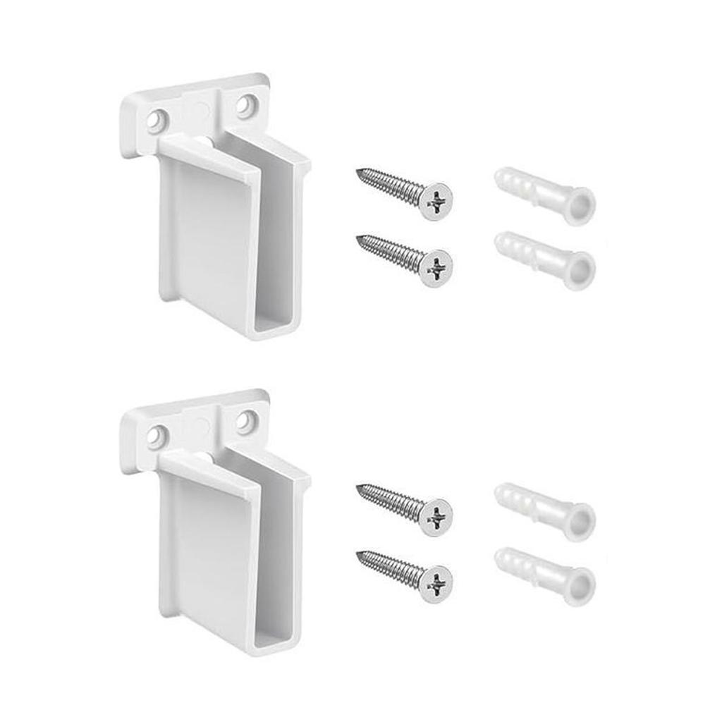 Closet Rod End Supports with Mounting Screws Curtain Flange Rod Holder RV Camper Accessories Opening Flange Rod Bracket