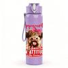 1PC Cowgirl Western Attitude Quote Print 750ml Color Plastic Sports Water Bottle Leakproof Flip Straw Lid Suitable for Sports Office Home Use