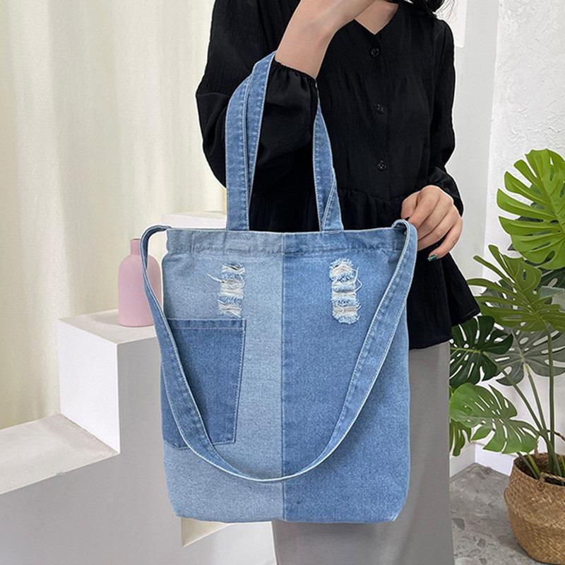 Denim Bag Student Class Handbag Lazy Style Shoulder Crossbody Bag