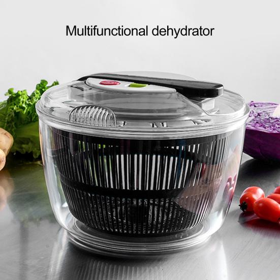 5L Large Capacity Vegetable Dehydrator Convenient Salad Spinner Drain Basket Fruit Washer for Home Kitchen