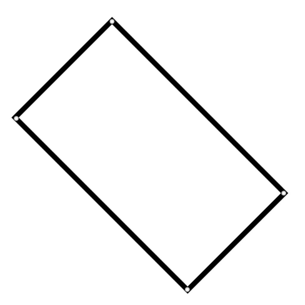 16:9 Portable HD Projector Screen Foldable Projection Curtain Polyester for Home Office60in