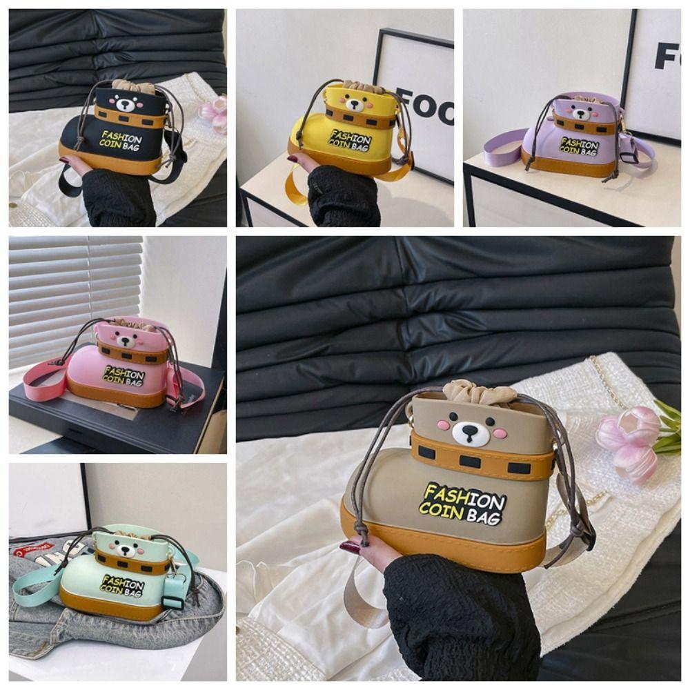 Casual Bear Boots Drawstring Bag Cute Small Phone Purse Small Shoes Shape Bag Shopping