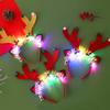 Christmas Hair Band Glowing LED Light Headband Snowflake Deer Horn Hair Hoop Headwear Xmas Tree Cosplay Party Christmas Gift