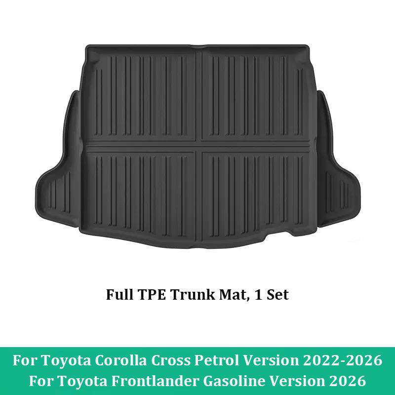 For Toyota Corolla Cross Petrol Version 2022-2026 Trunk Mats TPE Rear Seat Backrest Anti-Scratch Protector Mat Trunk Cargo Liner