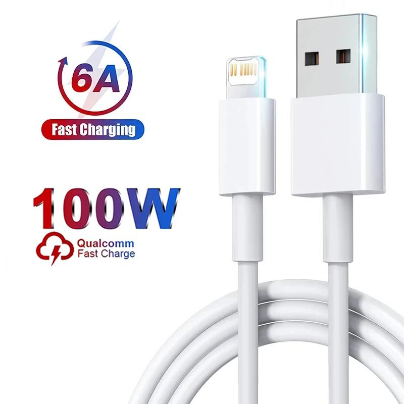 100 Вт кабель для быстрой зарядки для Apple iPhone 14 13 12 11 Pro Max Plus Mini USB C 1M 2M кабели для передачи данных Аксессуары для быстрой зарядки телефонов