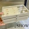 Elegant Three-layer Acrylic Jewelry Storage Box Easy To Assemble and Store Rings, Necklaces, Bracelets | Rectangle Display Case , Jewelry Box