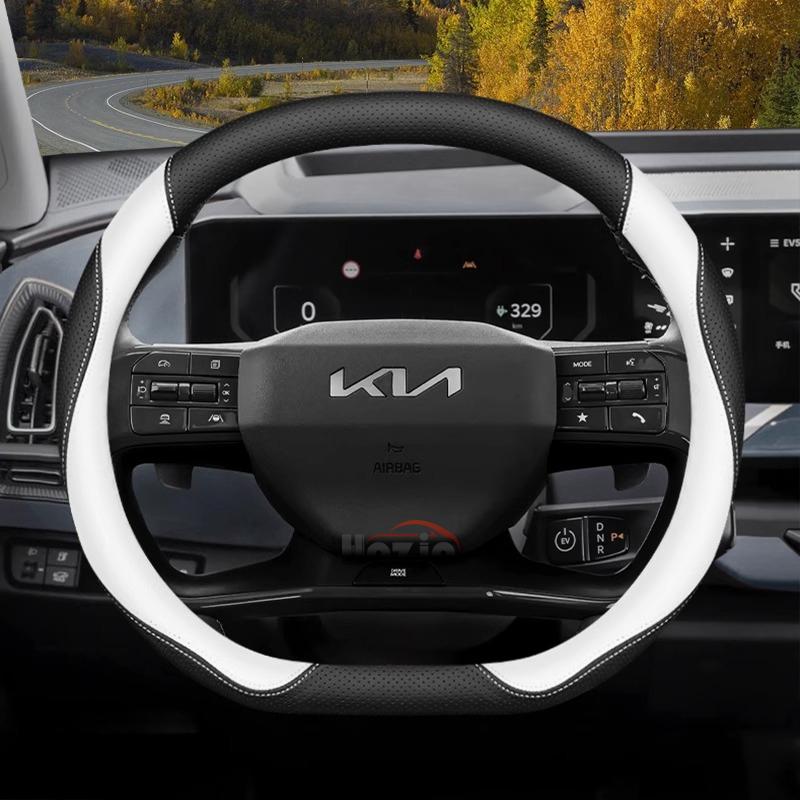 Кожаная накладка на руль автомобиля для Kia Sportage Sorento Niro Picanto K5 K3 K4 Xceed Ev9 Ev3 Ev6 Forte 2011 - 2024 2025 2026