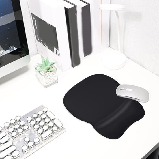 Эргономичный коврик для мыши с поддержкой запястья, нескользящая основа, облегчающая боль, гладкий игровой коврик для мыши, подушка для запястья