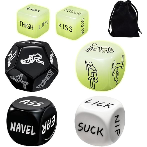 Food Dice Stocking Stuffers for Men Women Kids Adults Date Night Dice Couples Gifts for Him Her Anniversary Christmas Birthday Wedding Gifts for Men