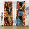 Роскошные африканские танцы женщина мужчина бесплатная доставка занавеска для окна для гостиной детская спальня ванная комната кухня дверь домашний декор2 шт.