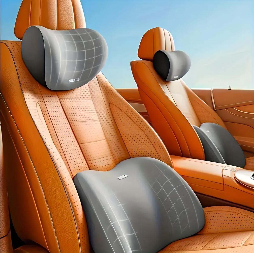 2 шт. подголовник автомобиля пространство памяти пены подголовник поясничная подушка транспортные принадлежности поясничная поддержка подушка автомобиль поясничная подушка для снятия усталости офисный подголовник