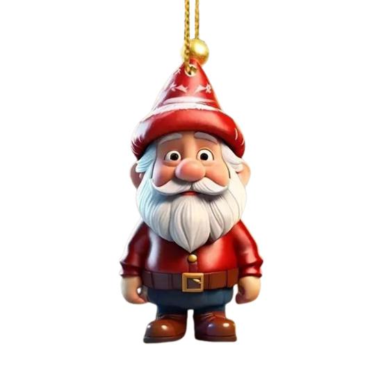 1 пара подвесок с мультяшными фигурками, легко подвешиваются, акриловые рождественские украшения, красочные, многоразовые