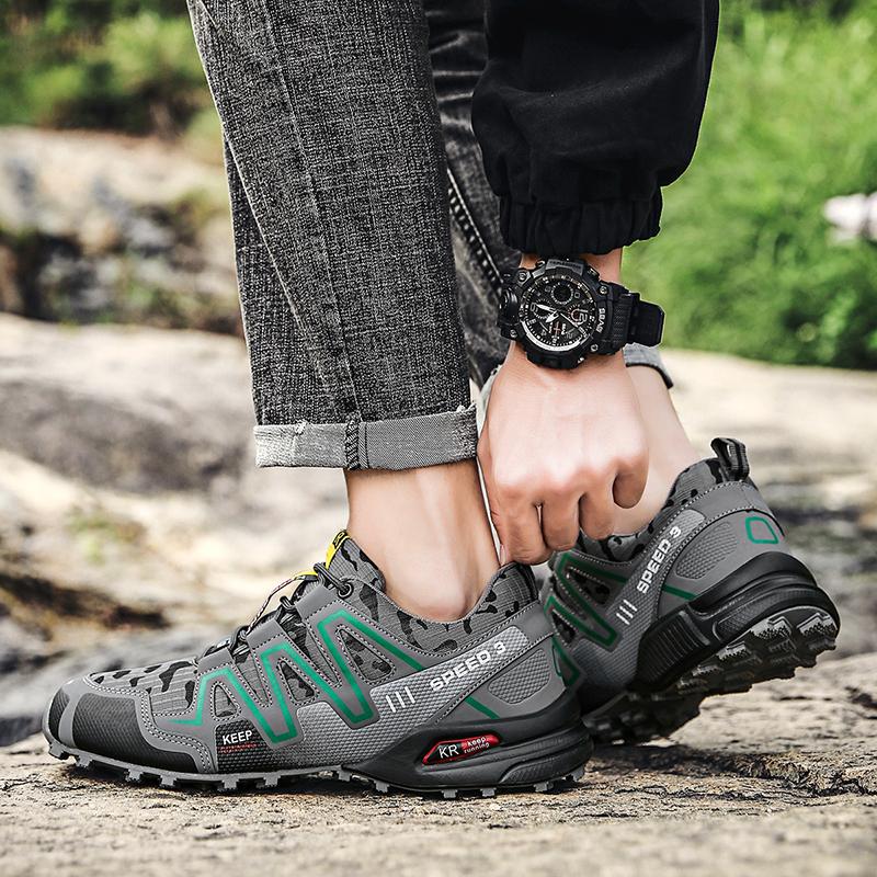 Мужская походная обувь для бега по пересеченной местности, сетчатые дышащие кроссовки для тренировок, большой размер 39-47, повседневная спортивная обувь