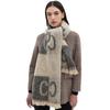 European American Style Women's Pashmina Autumn Winter Warm Scarf Fashion Letters Jacquard Shawl