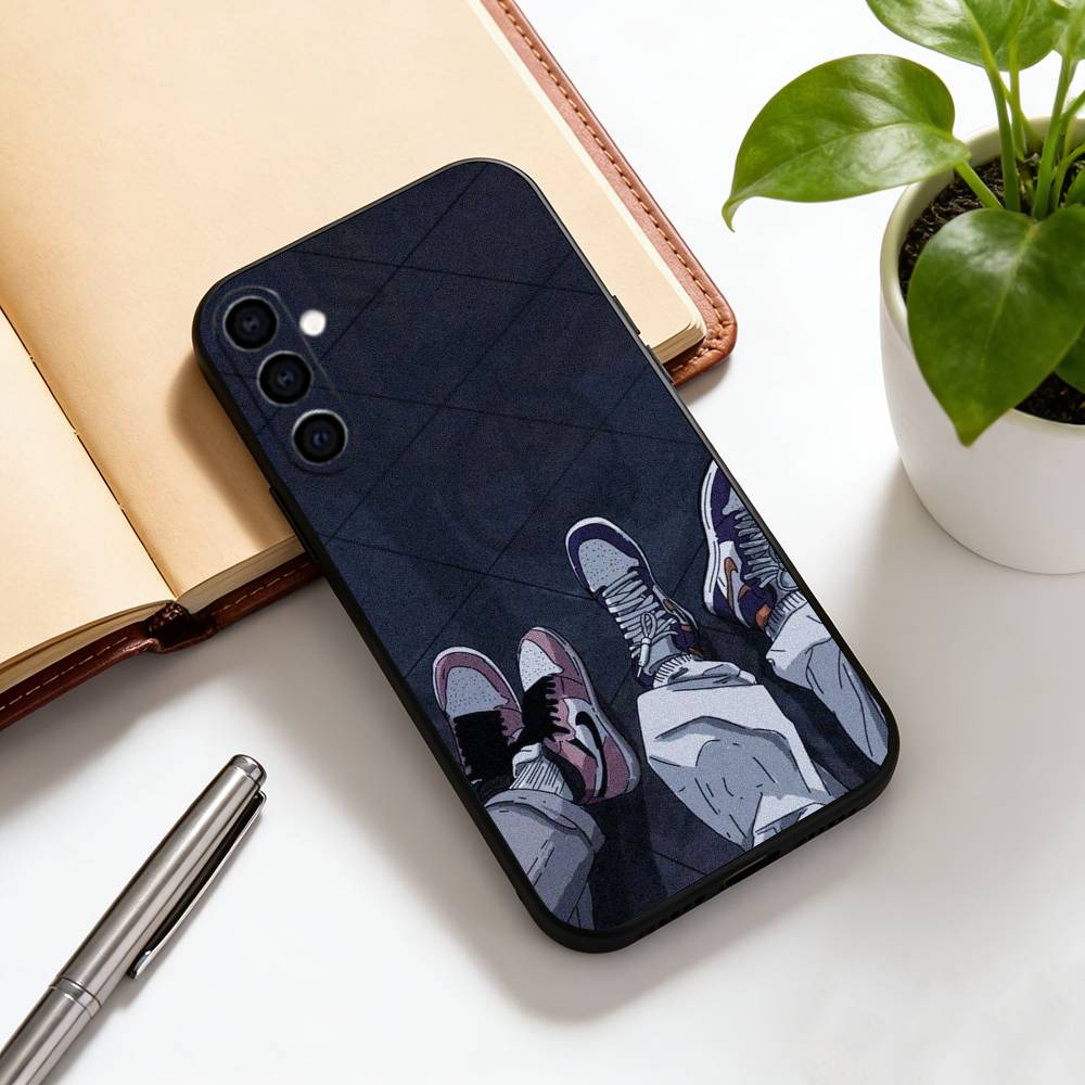 Манхва Чехол для телефона для Samsung Galaxy A73, A72, A71, A70, A53, A52, A51, Мягкий силиконовый черный чехол