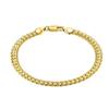 6mm Chain Bracelet 18K Gold Plated Fashion Men Women Classic Luxury Girlfriend Couple Unisex Fashion Accessory