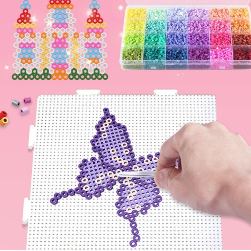 Набор для рукоделия «Сделай сам» из бобовых, листы для пегборда, термонаклейки с бусинами, обучающие игрушки